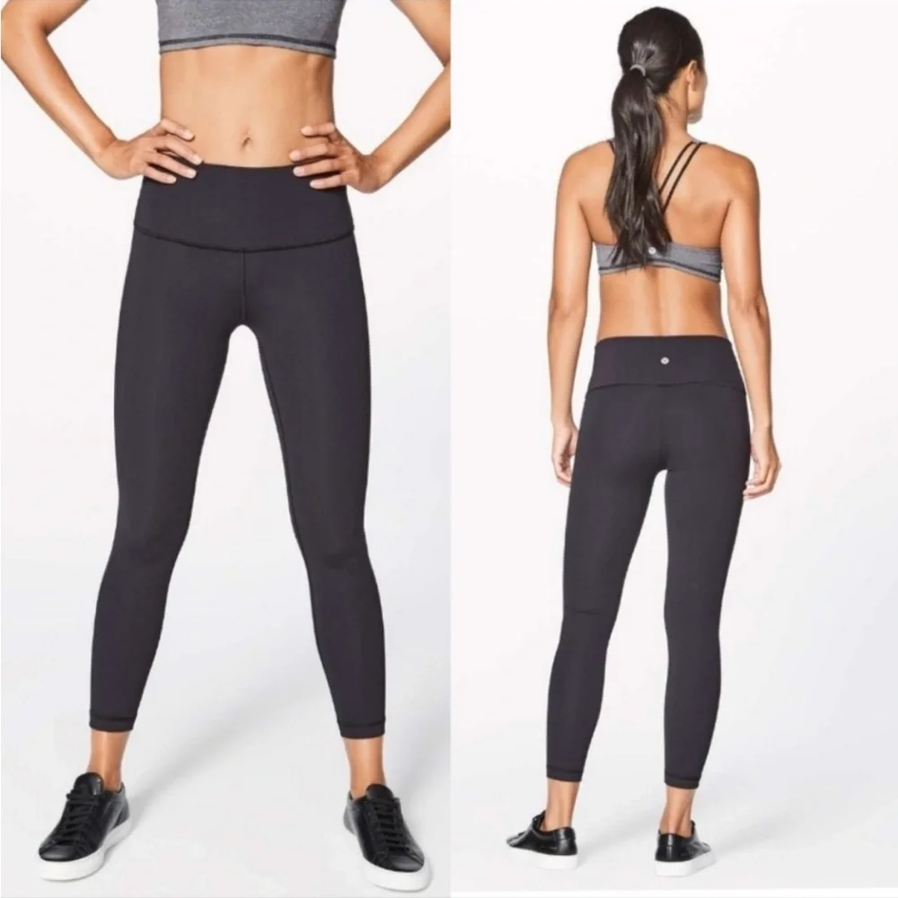 Lululemon Wunder Under Hi-Rise 7/8 Tight *Full-On Luxtreme 25" Black size 8 - Picture 1 of 6